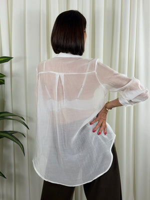 Navada diamante shirt in white