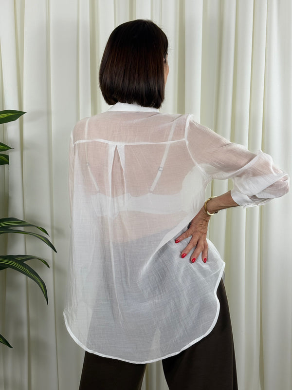 Navada diamante shirt in white