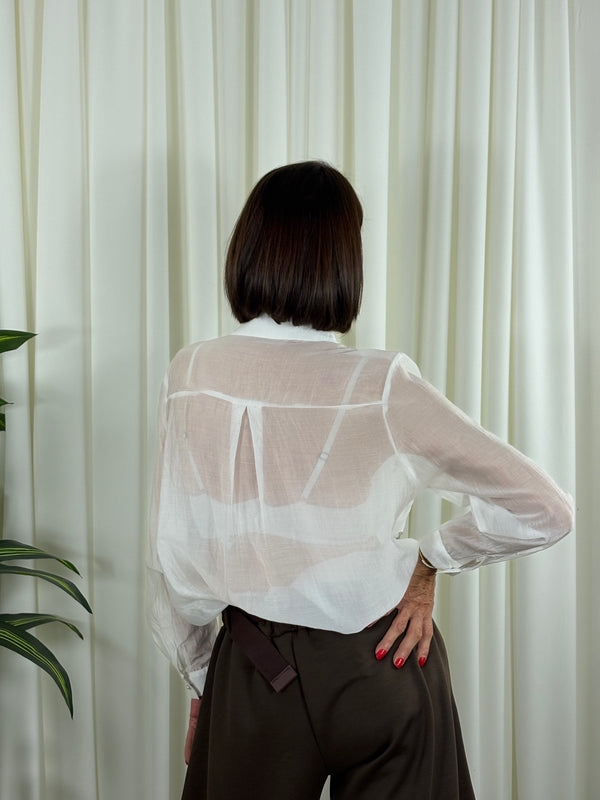 Navada diamante shirt in white