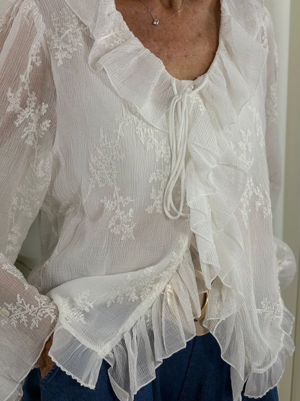 audrey shirt in white