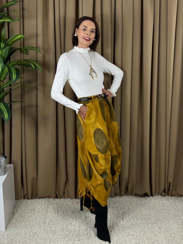 Francisca roll neck top in cream