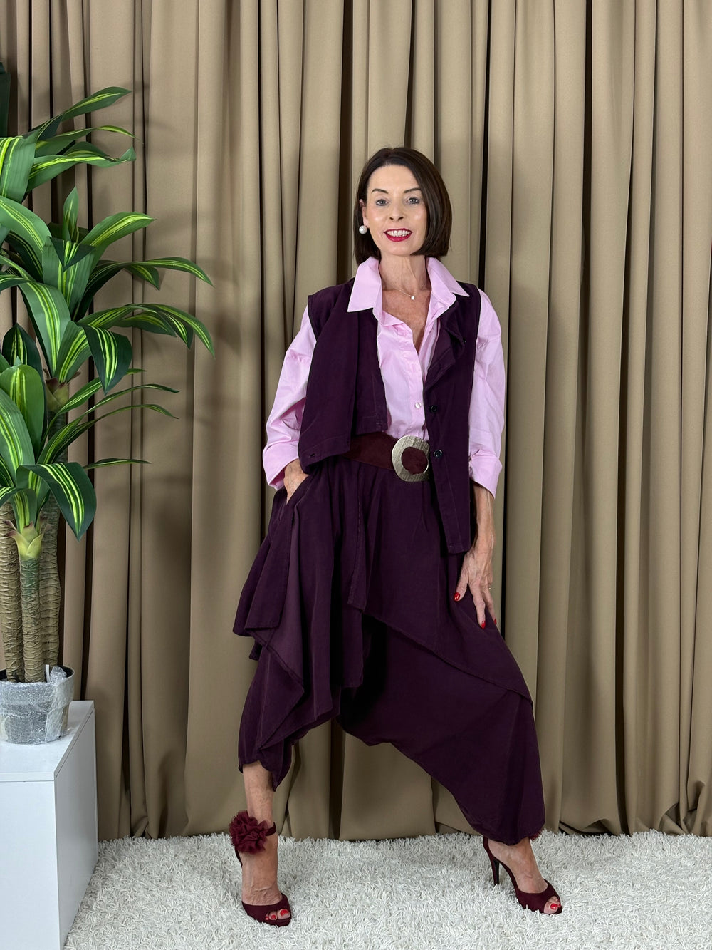 Dion Suit in mulberry