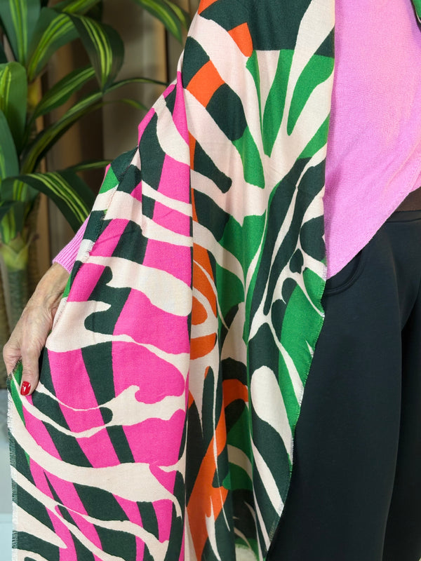 ibiza scarf in pink and multi