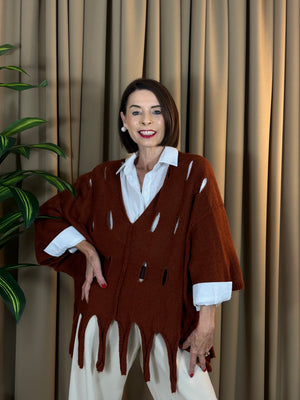 audrey holy moly knitwear in rust