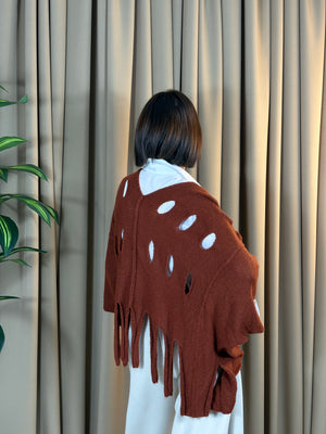 audrey holy moly knitwear in rust