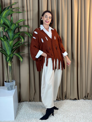 audrey holy moly knitwear in rust