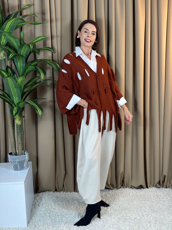 audrey holy moly knitwear in rust