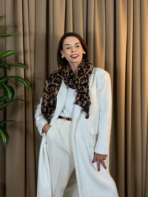 madrid scarf in leopard print