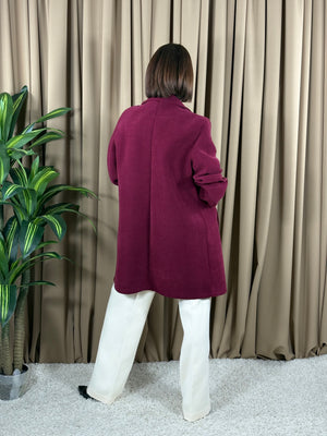 Dolly Three quarter jacket in mulberry