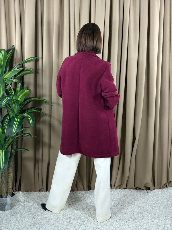 Dolly Three quarter jacket in mulberry