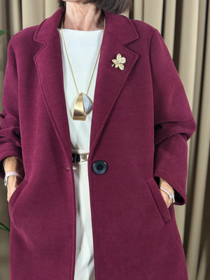 Dolly Three quarter jacket in mulberry