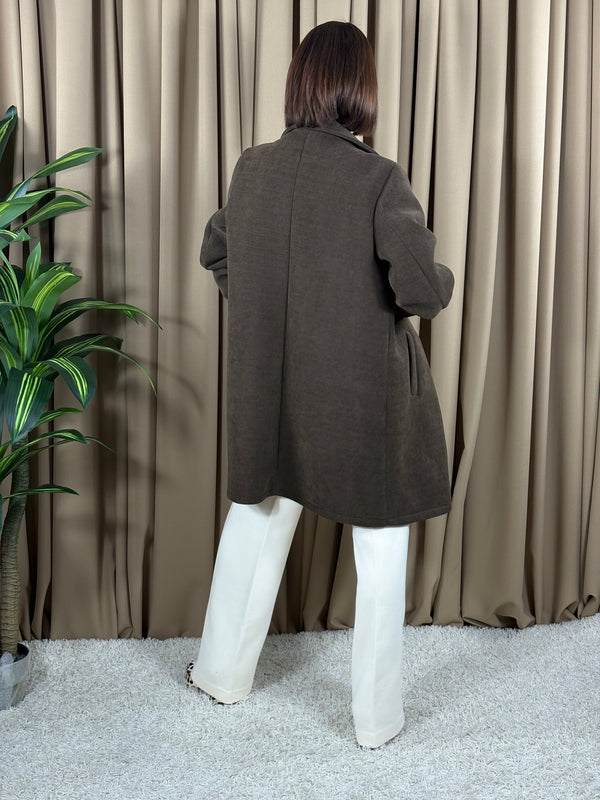 Dolly Three quarter jacket in chocolate