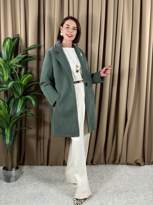 Dolly Three quarter jacket in sage