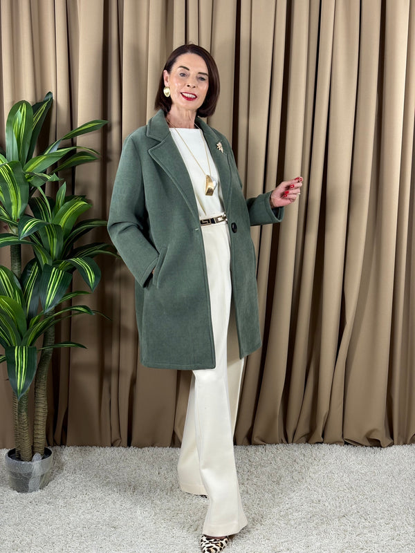 Dolly Three quarter jacket in sage