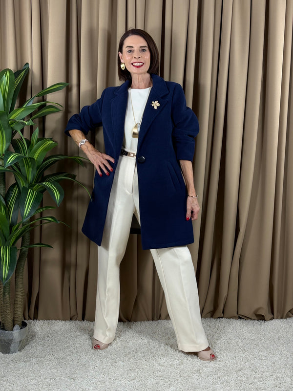 Dolly Three quarter jacket in navy