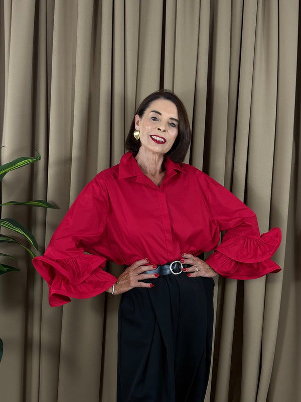 Francisca shirt in red