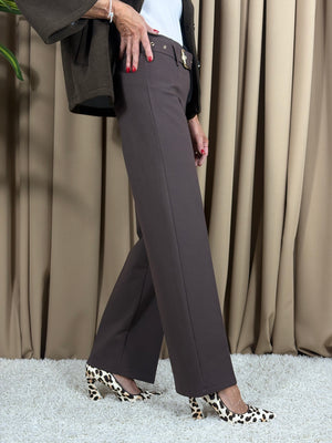 Raya tailored trousers in chocolate