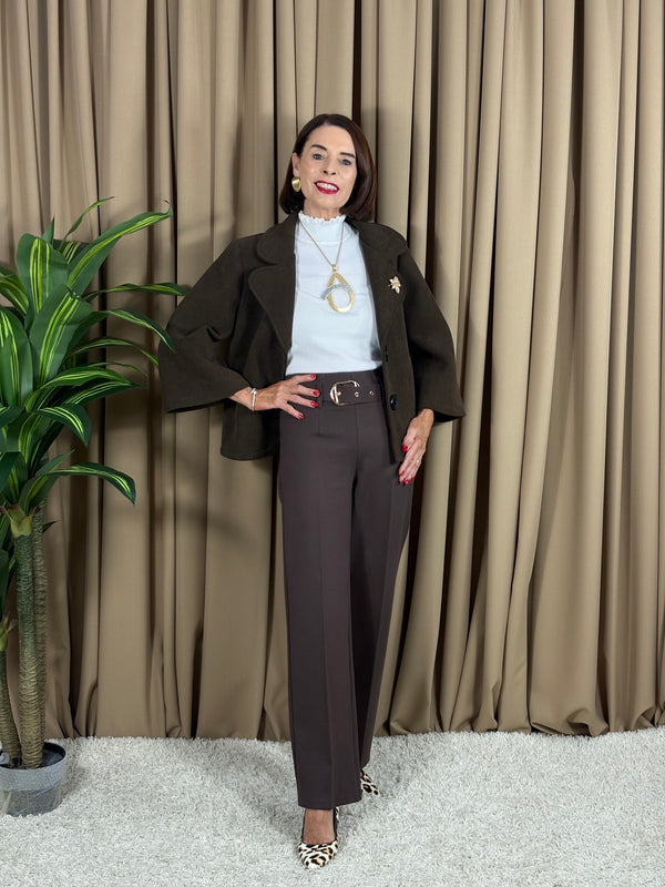 Raya tailored trousers in chocolate
