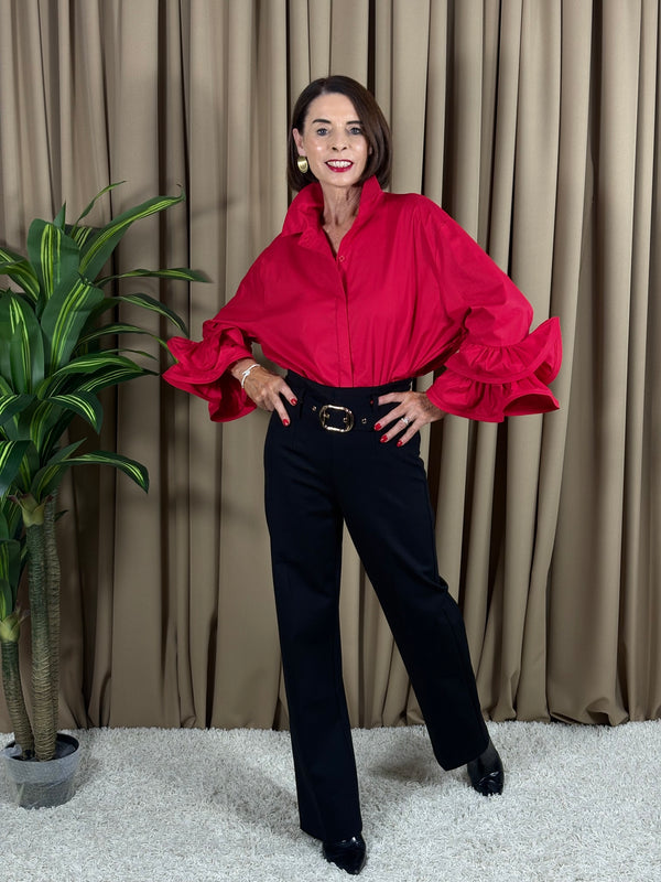 Raya tailored trousers in black