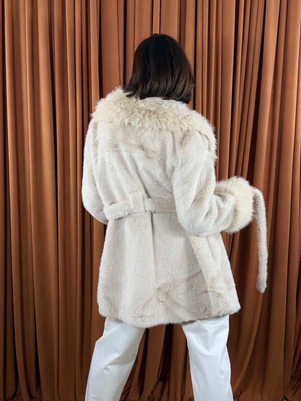 Beatrice faux fur jacket in beige