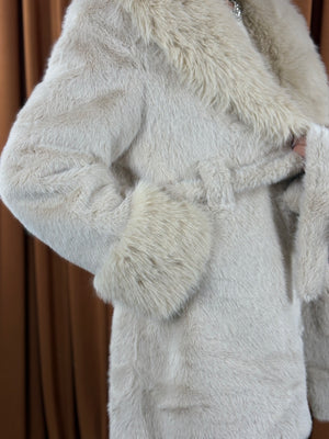 Beatrice faux fur jacket in beige