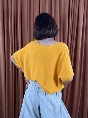 Saliyan knitwear in warm mustard yellow