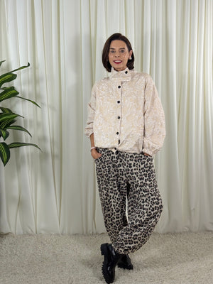 Harleem embroidered Jacket in beige
