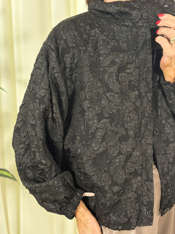 Harleem embroidered Jacket in Black