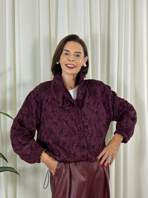 Harleem embroidered Jacket in mulberry