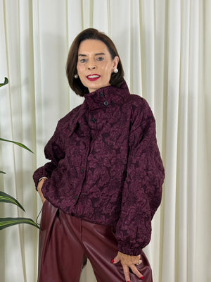 Harleem embroidered Jacket in mulberry