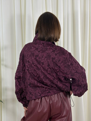 Harleem embroidered Jacket in mulberry