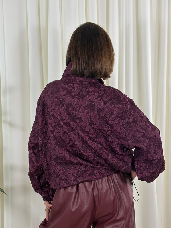 Harleem embroidered Jacket in mulberry