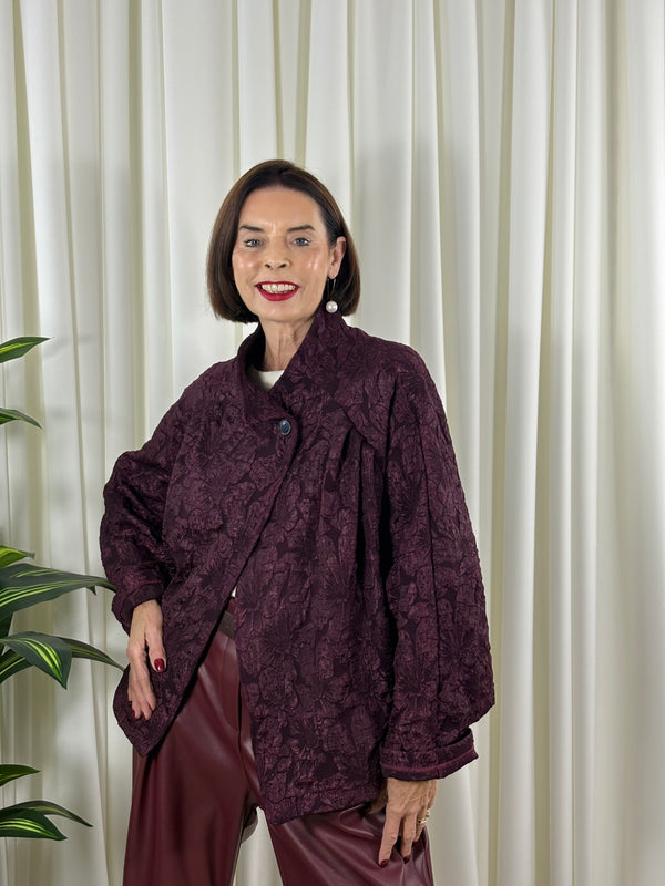 Whisper jacket in mulberry
