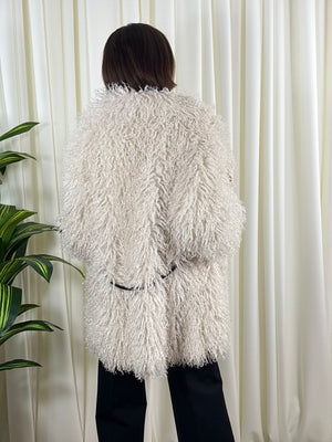 Twilight faux fur jacket in beige