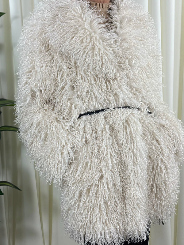 Twilight faux fur jacket in beige
