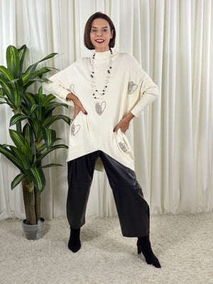 Venice embellished knitwear in cream