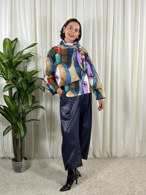 Barcelona asymmetric jacket in lilac