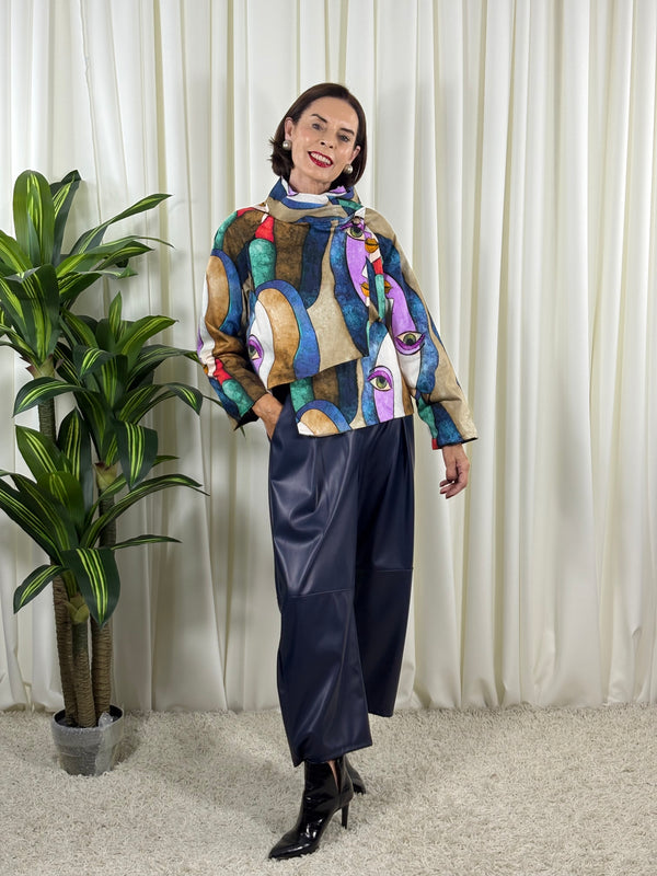 Barcelona asymmetric jacket in lilac