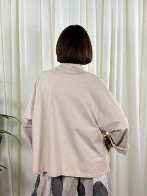 Elena waterfall jacket in beige