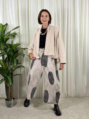 Elena waterfall jacket in beige