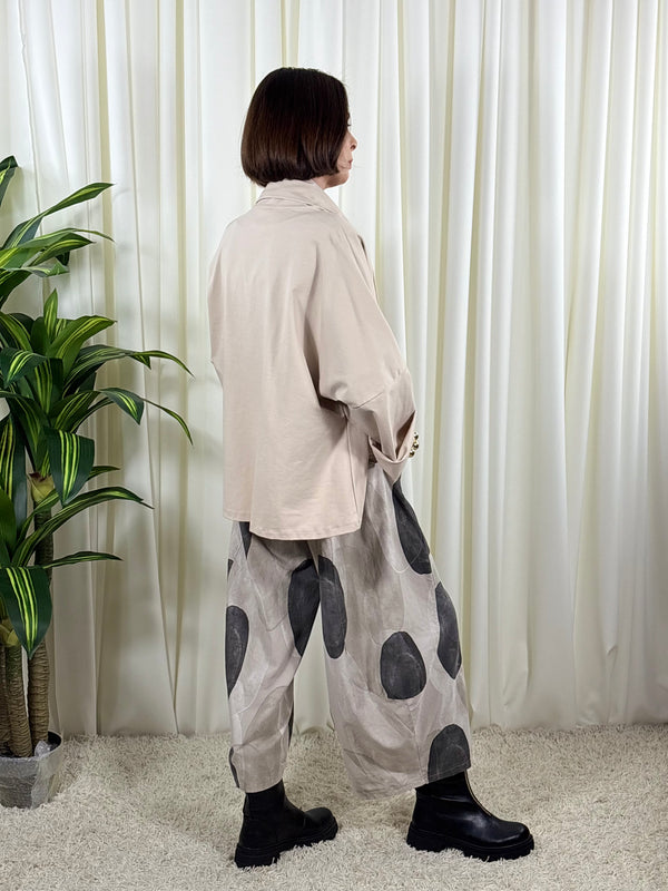 Elena waterfall jacket in beige