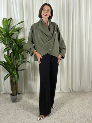 Elena waterfall jacket in sage