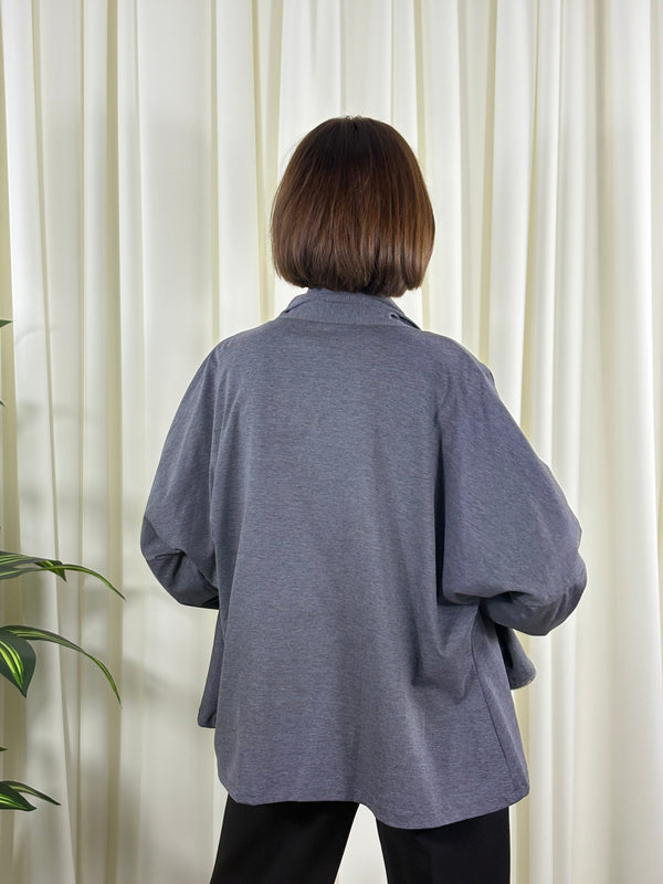Elena waterfall jacket in grey