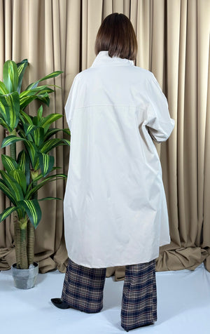 Pasty three quarter mac jacket in beige