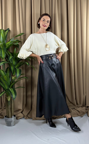 Melody PU skirt in black