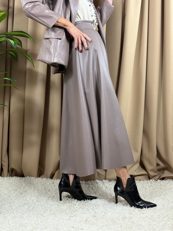 Melody PU skirt in mocha