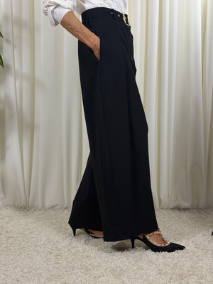 Victoria pleated trousers in Black - Pre Order Arrival date 2nd October
