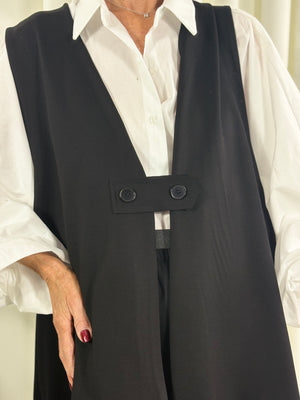 arabella scuba waistcoat in black