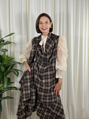 Alexandra waterfall jacket in chocolate