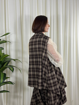 Alexandra waterfall jacket in chocolate